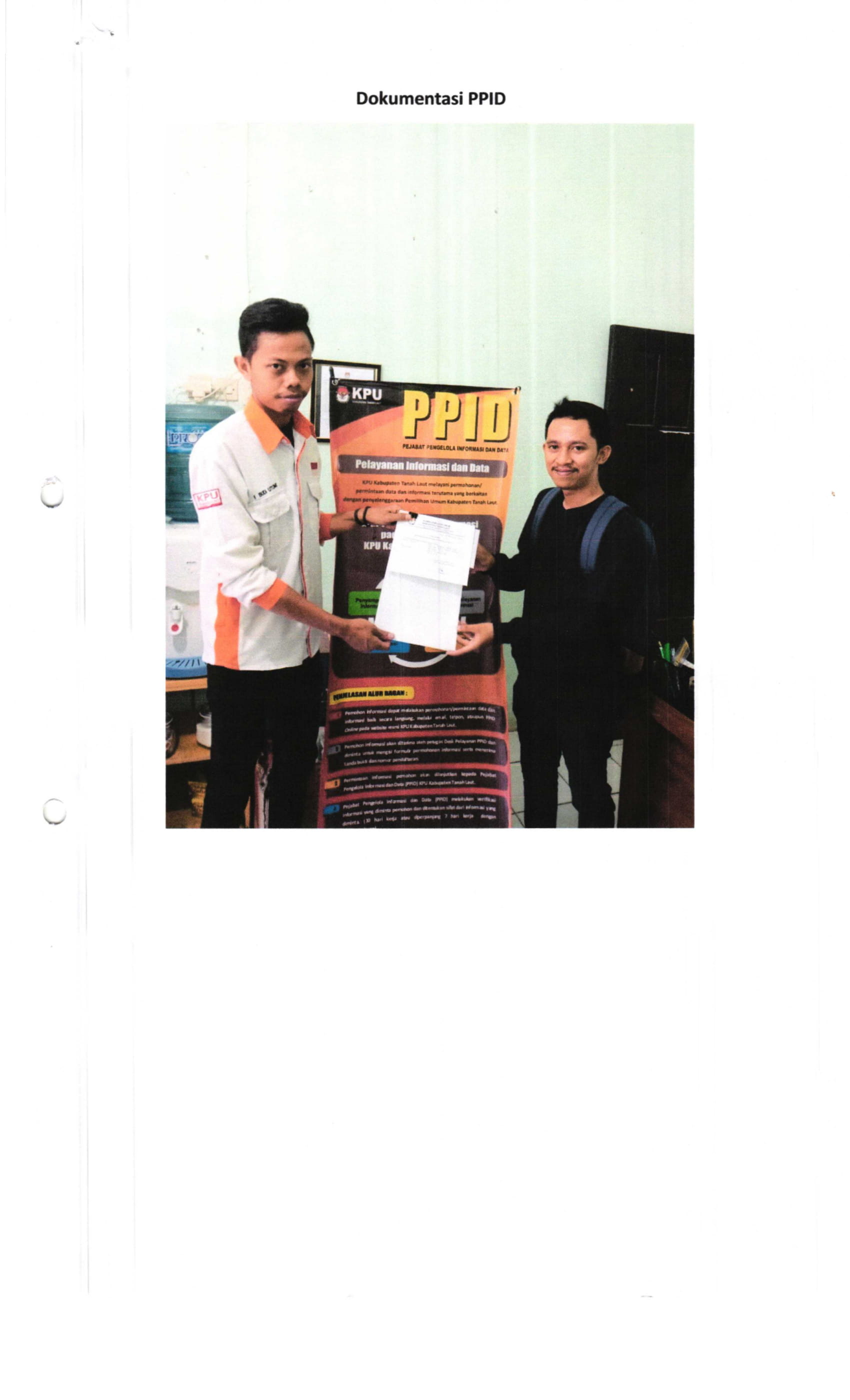 Pelayanan PPID KPU Kabupaten Tanah Laut (Bagian 1)